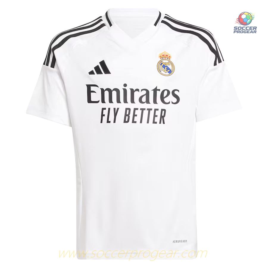 Real Madrid Home Youth Soccer Uniform Football Shirt 2024-2025 Season