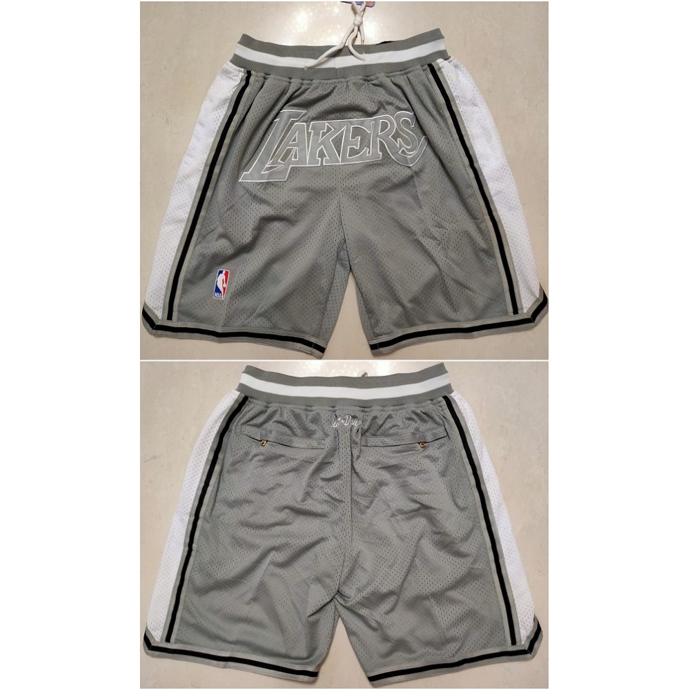Men's Los Angeles Lakers Gray Shorts (Run Small)