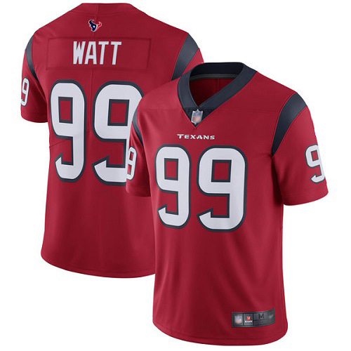 NFL H T Texans #99 J.J. Watt Limited Red Jersey - Fan Favorite