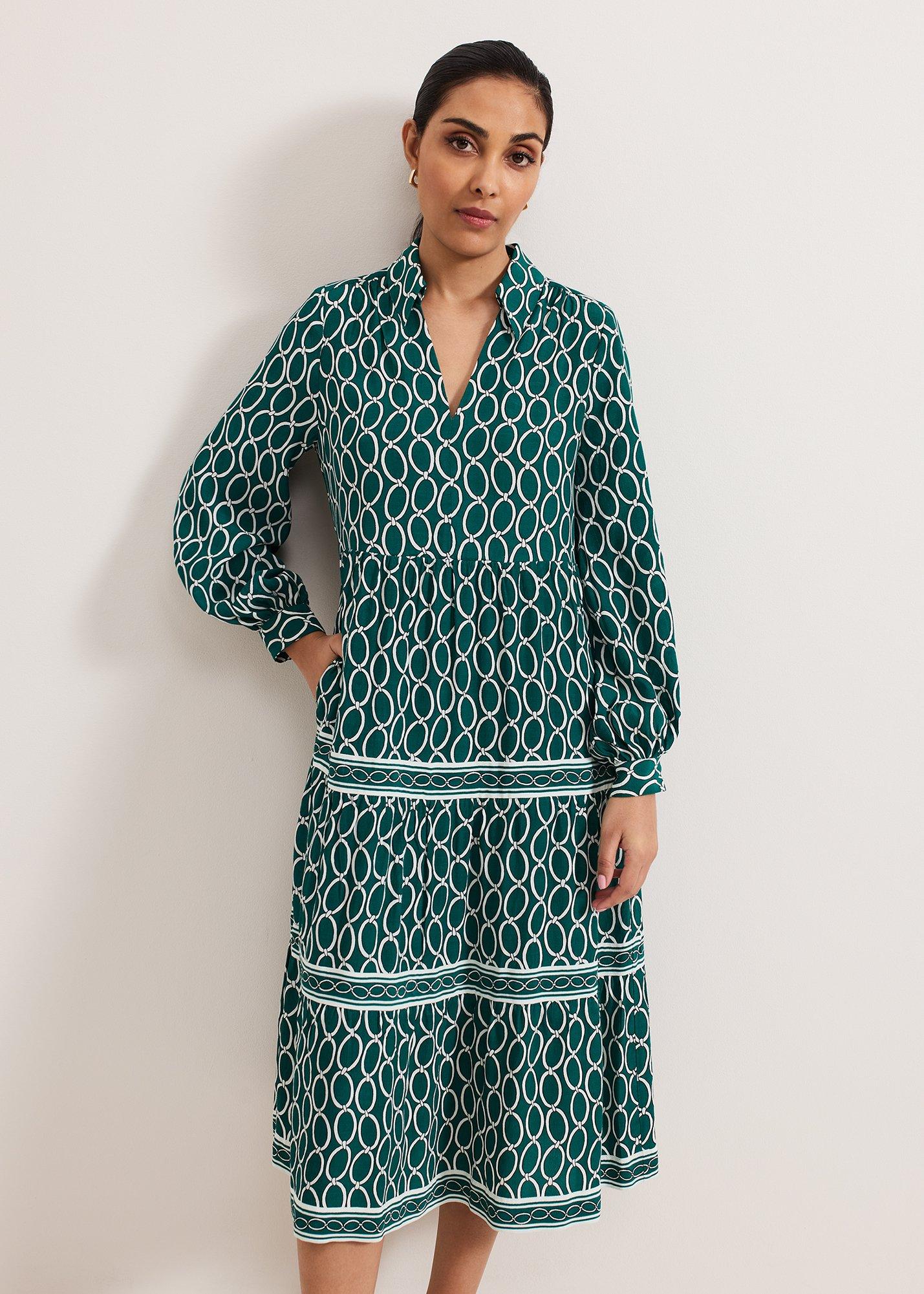 Petite Lara Tiered Midi Dress
