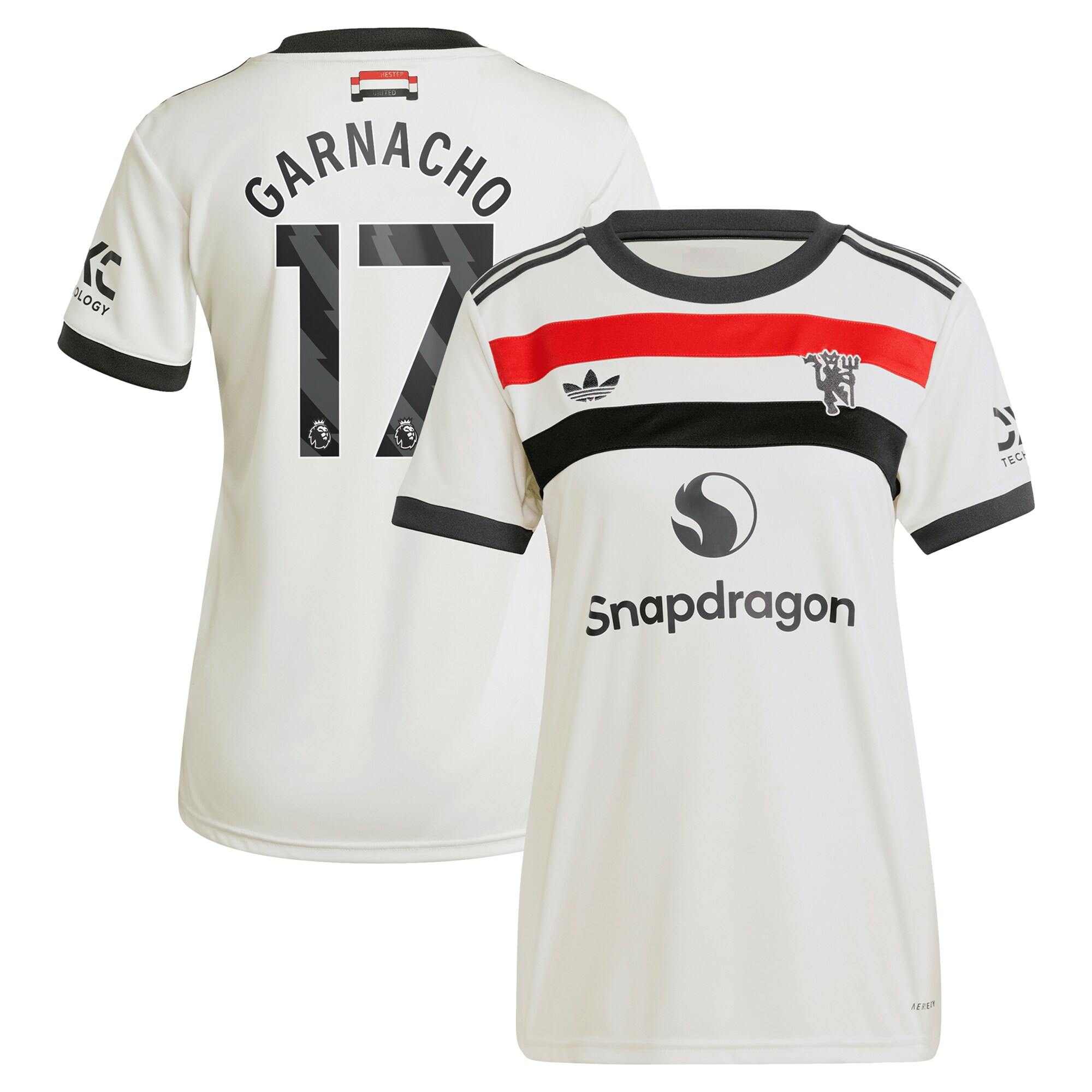 [SJH] Alejandro Garnacho Manchester United Originals Women's 2024/25 Third Replica Jersey - Cream