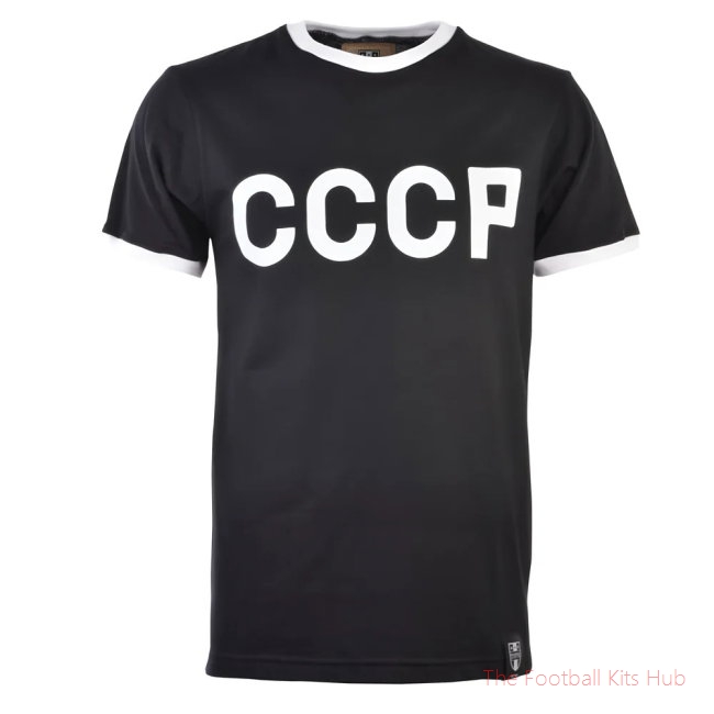 Soviet Union (CCCP) 12th Man T-Shirt - Black/White Ringer