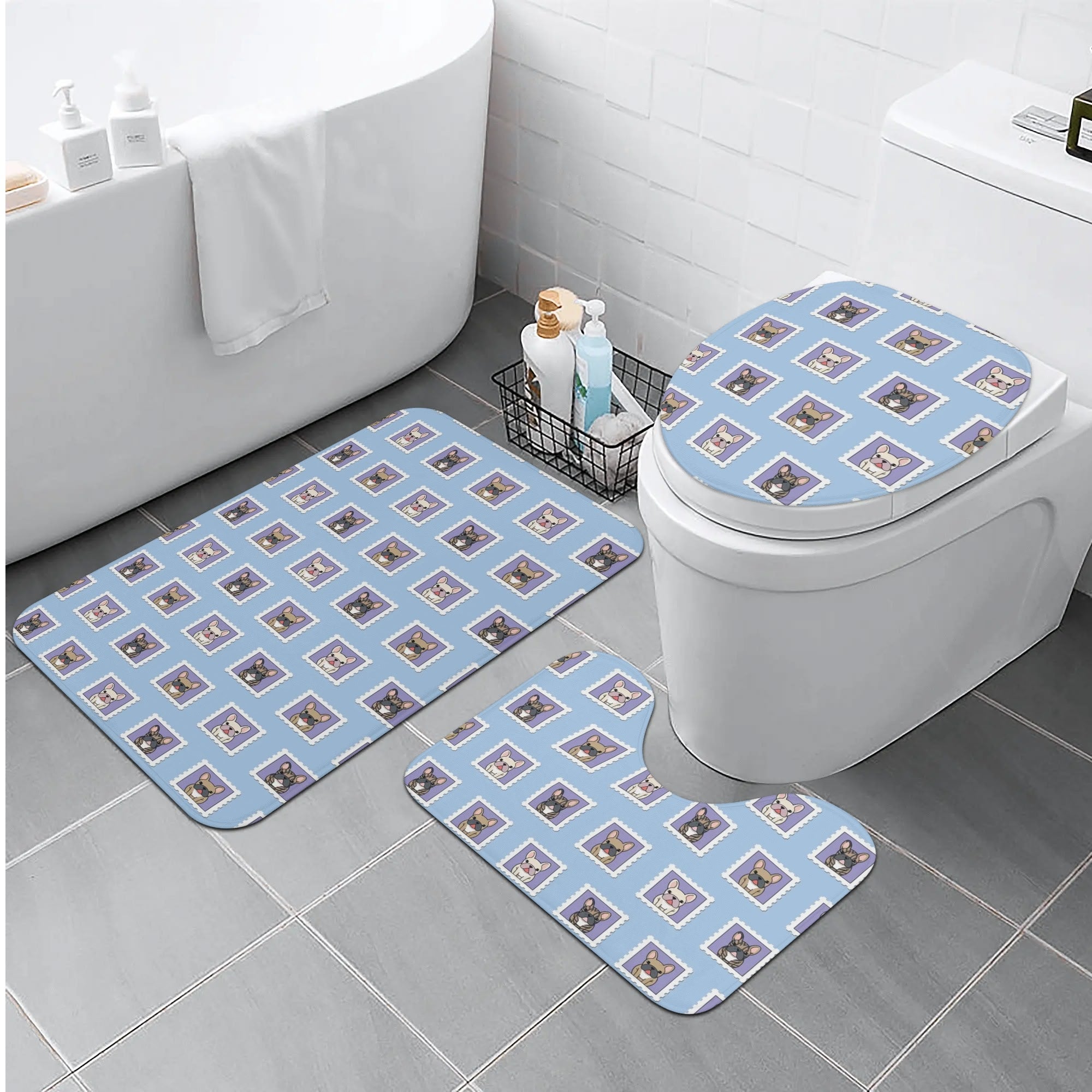 Frenchie-Fan Street-Ready Zeus - Bathroom Toilet Set for Casual Outings