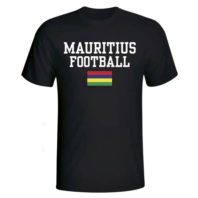 Premium-Quality Mauritius Football T-Shirt - Black Collector'S-Item