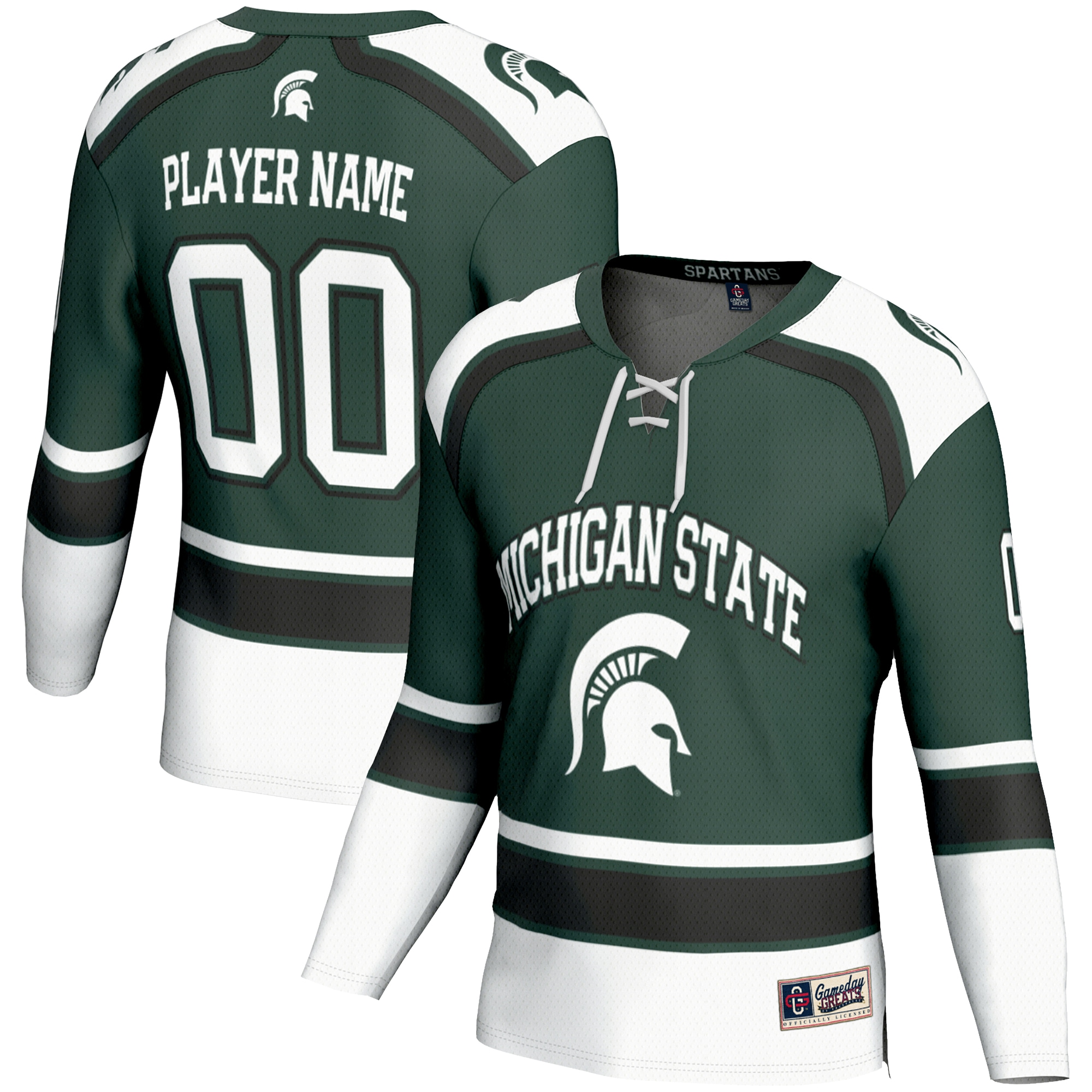 [NJP] Michigan State Spartans GameDay Greats Ice Hockey Pick-a-Player Jersey - Green