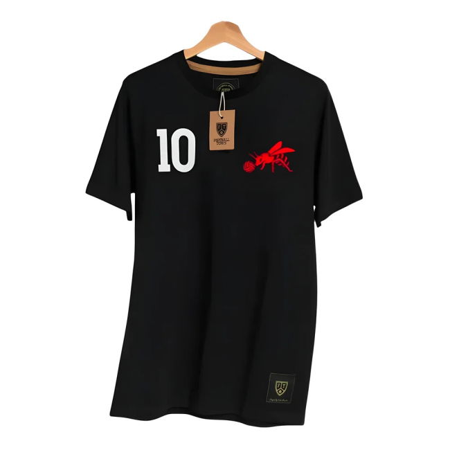 Brentford The Bee 10 Retro Football T-Shirt (Black) | Timeless Design