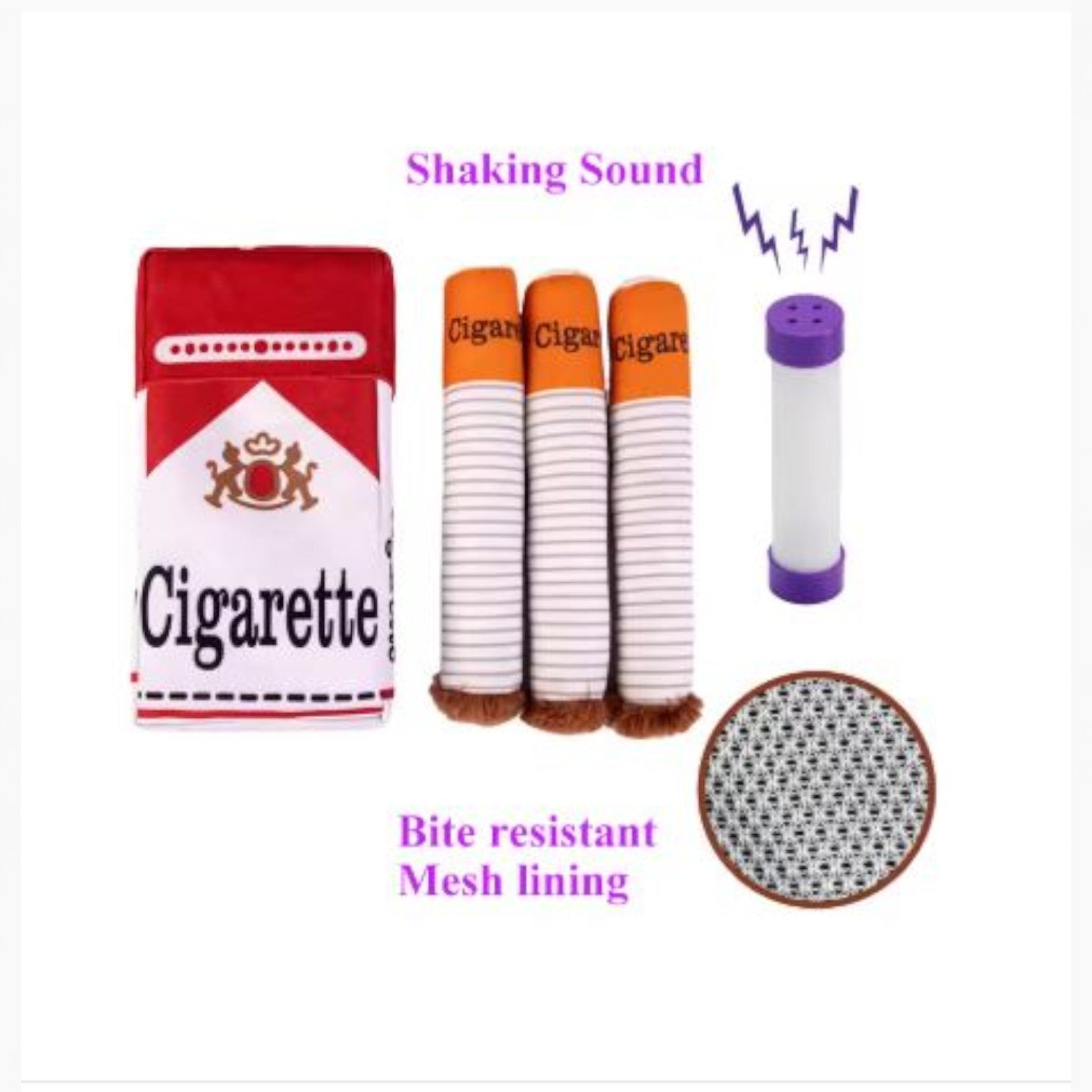 French Bulldog Snuffie Frenchie Artificial Cigarette And Pipe Toy –