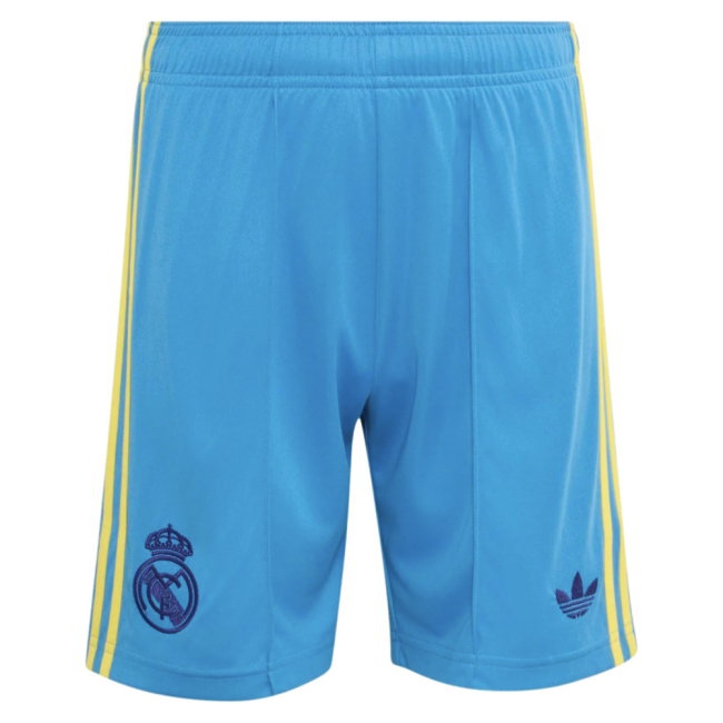 [DDJ] 2026 2027 Real Madrid Shorts Blue) Away Goalkeeper Kids Apparel (Super