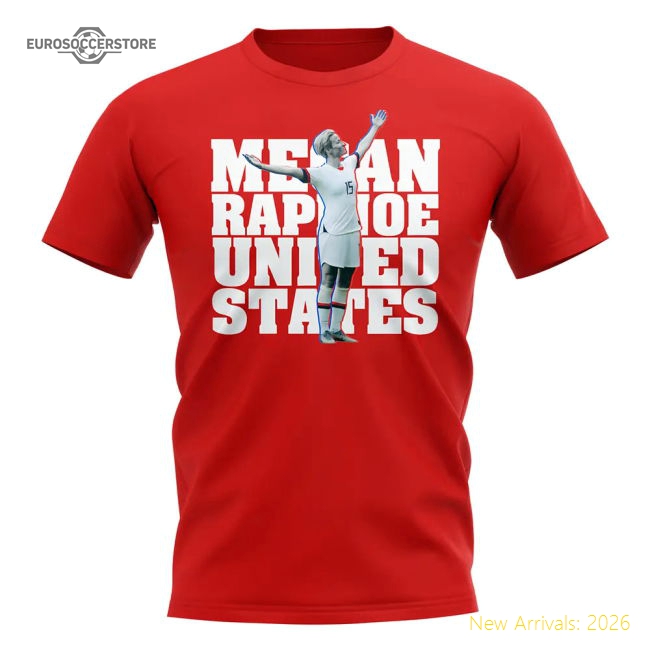 Outstanding Megan Rapinoe United States-player T-shirt (red)