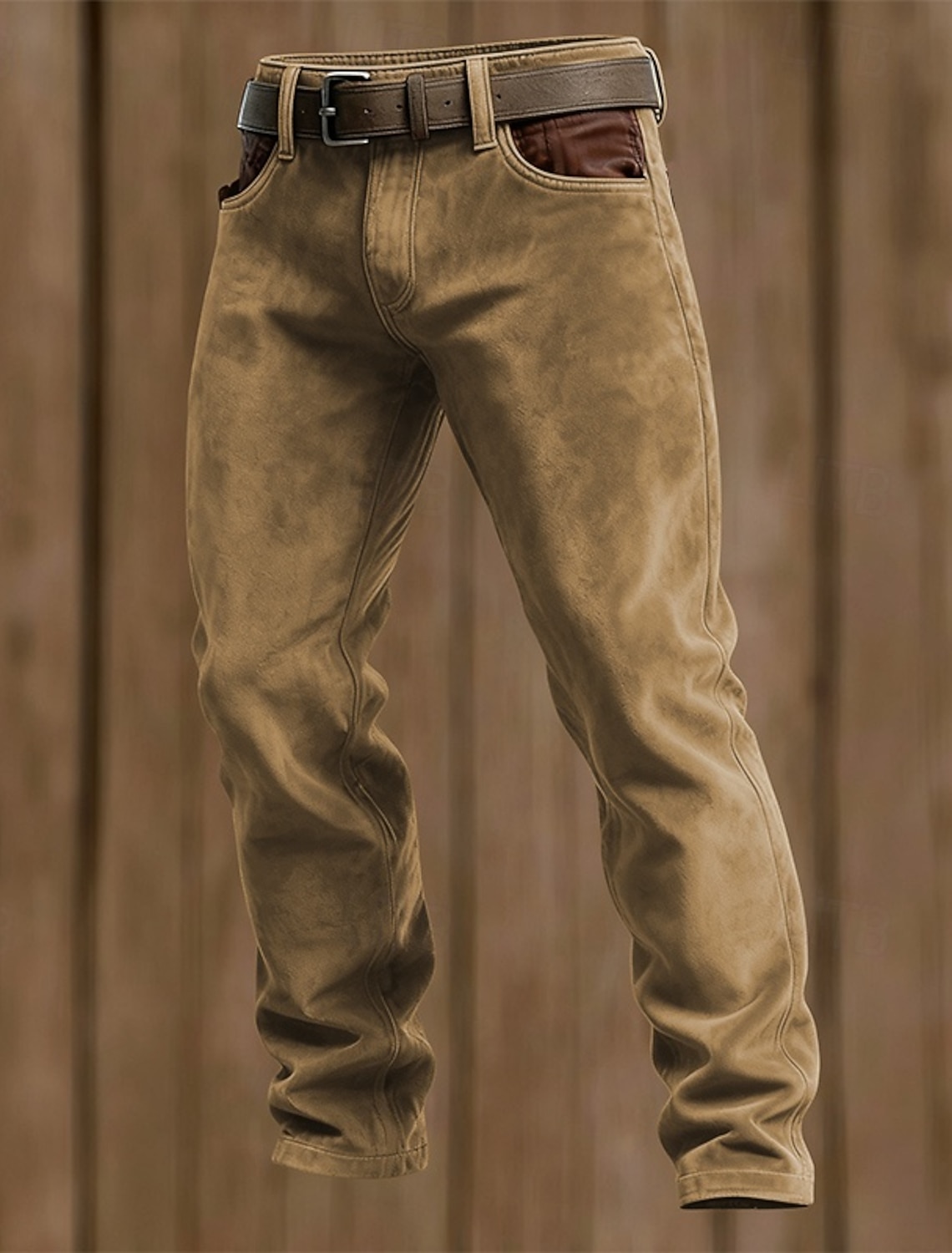 Men's Trousers Dress Pants Chinos Patchwork Pocket Solid Color Comfort Wearable Daily Outdoor Business Streetwear Stylish Brown Khaki