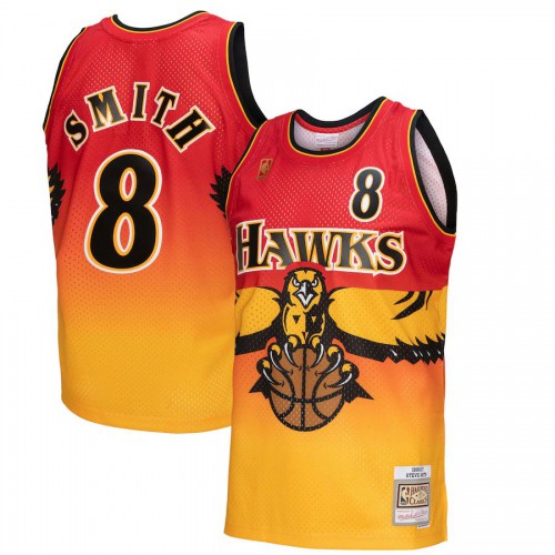 Red Atlanta Hawks #8 Hawks Jersey - Breathable Material Game Day Wear