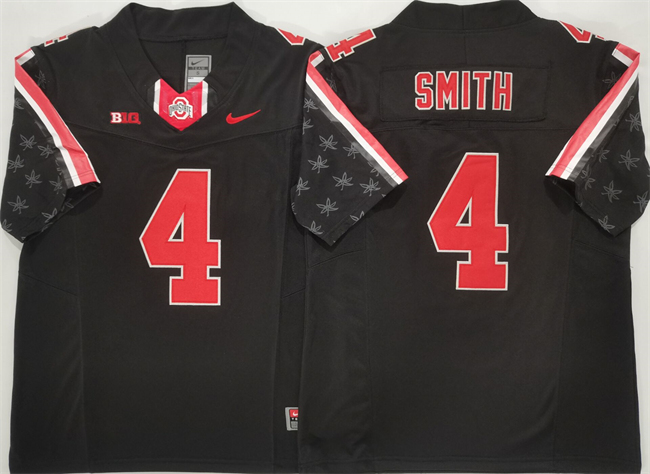 Men's OSU Ohio Black 2025 stitched Jeremiah Smith #4 replica Jersey