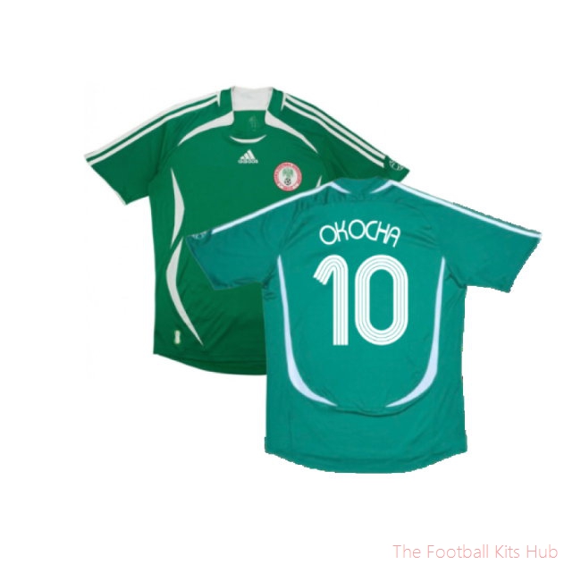 Nigeria 2006-08 Home Shirt (Very Good) (Okocha 10)