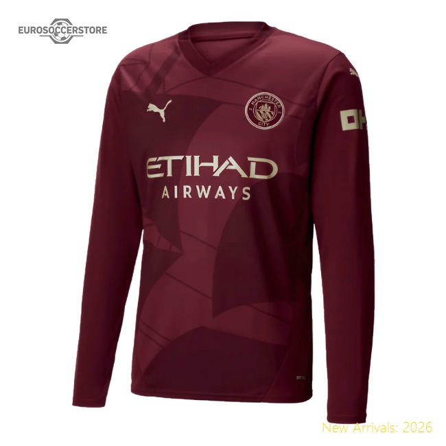 Long Sleeve Kit Rodrigo 16 2024-2025 Man City Classic Third