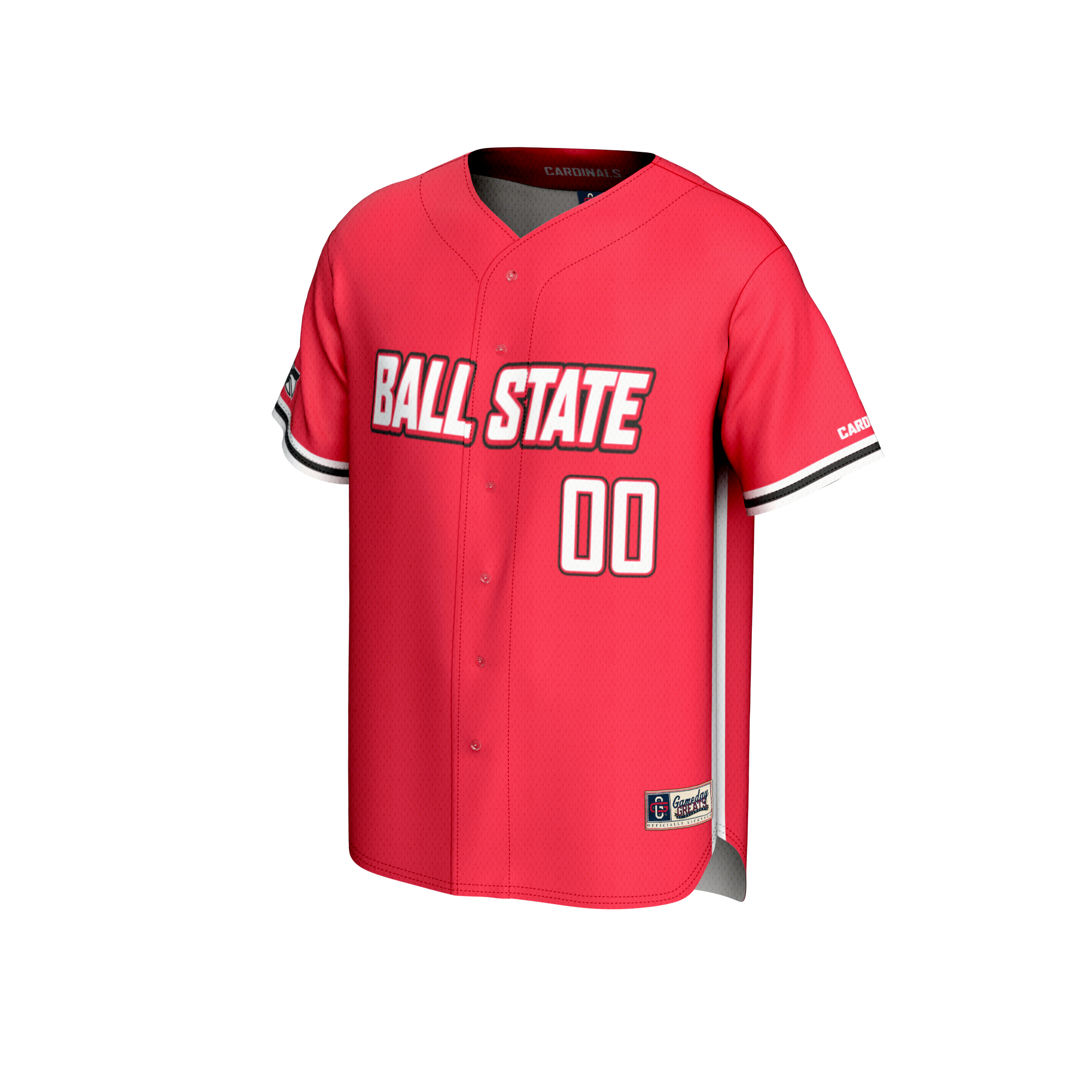 [DDG] Ball State Cardinals GameDay Greats NIL Pick-A-Player Lightweight Baseball Jersey - Cardinal