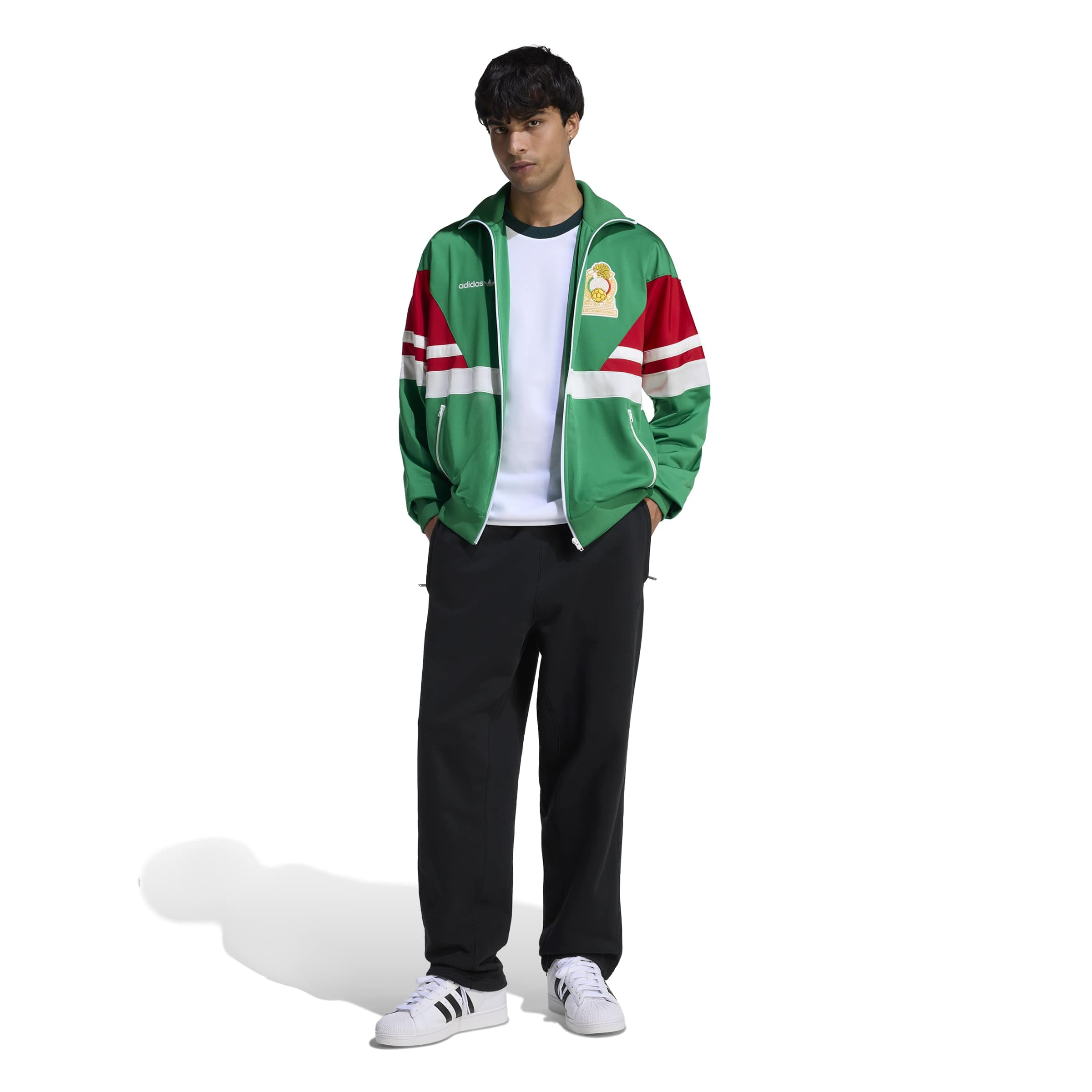 [SJH] Mexico National Team 1986 Bringback Full-Zip Track Jersey Top - Green