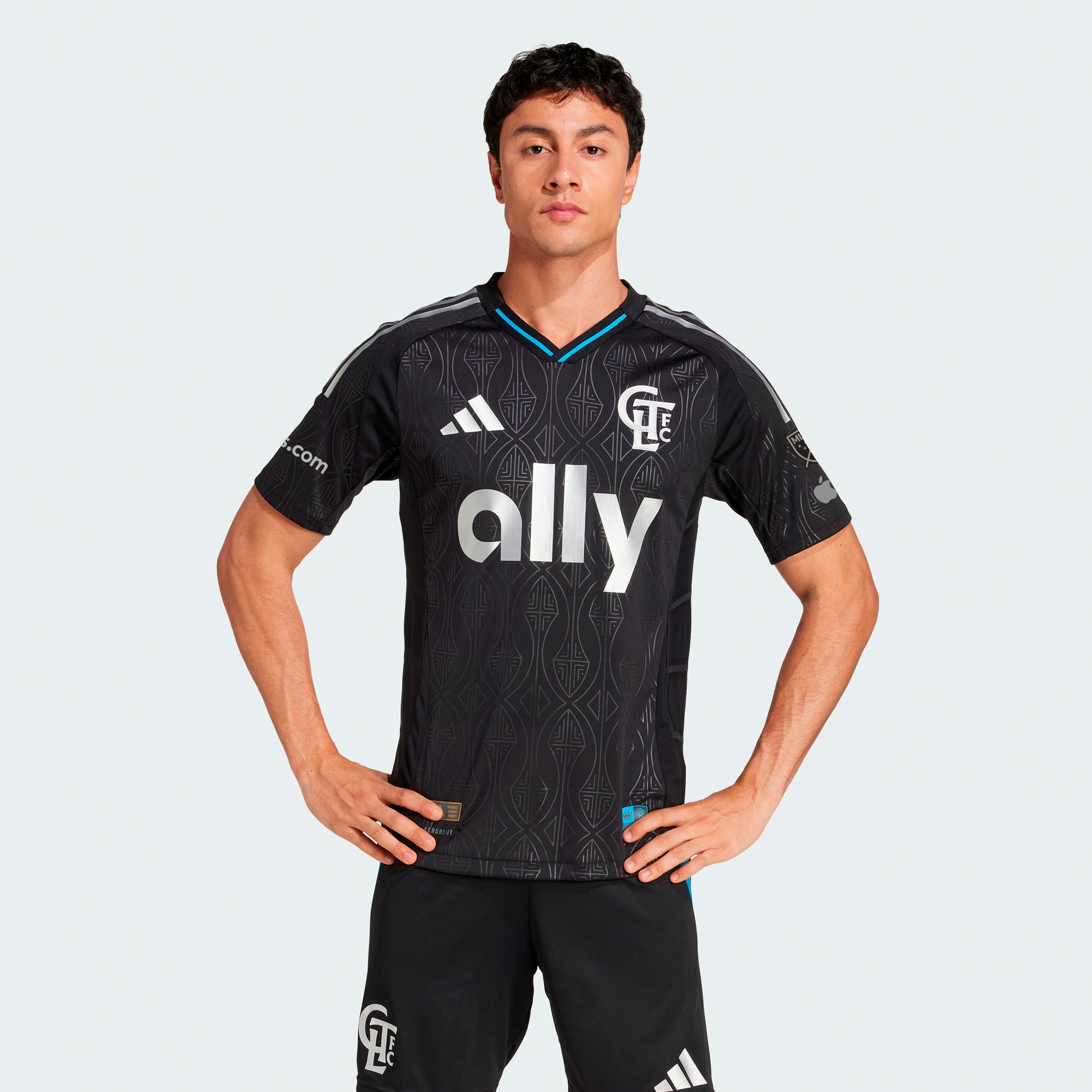 [SJH] Women's Charlotte FC 2025 Fortress Kit Authentic Jersey - Black