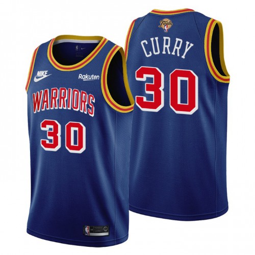 Golden State Golden State Warriors #30 Stephen Curry Youth Nike Releases Classic Edition 2022 NBA Finals 75th Anniversary Jersey Blue Youth