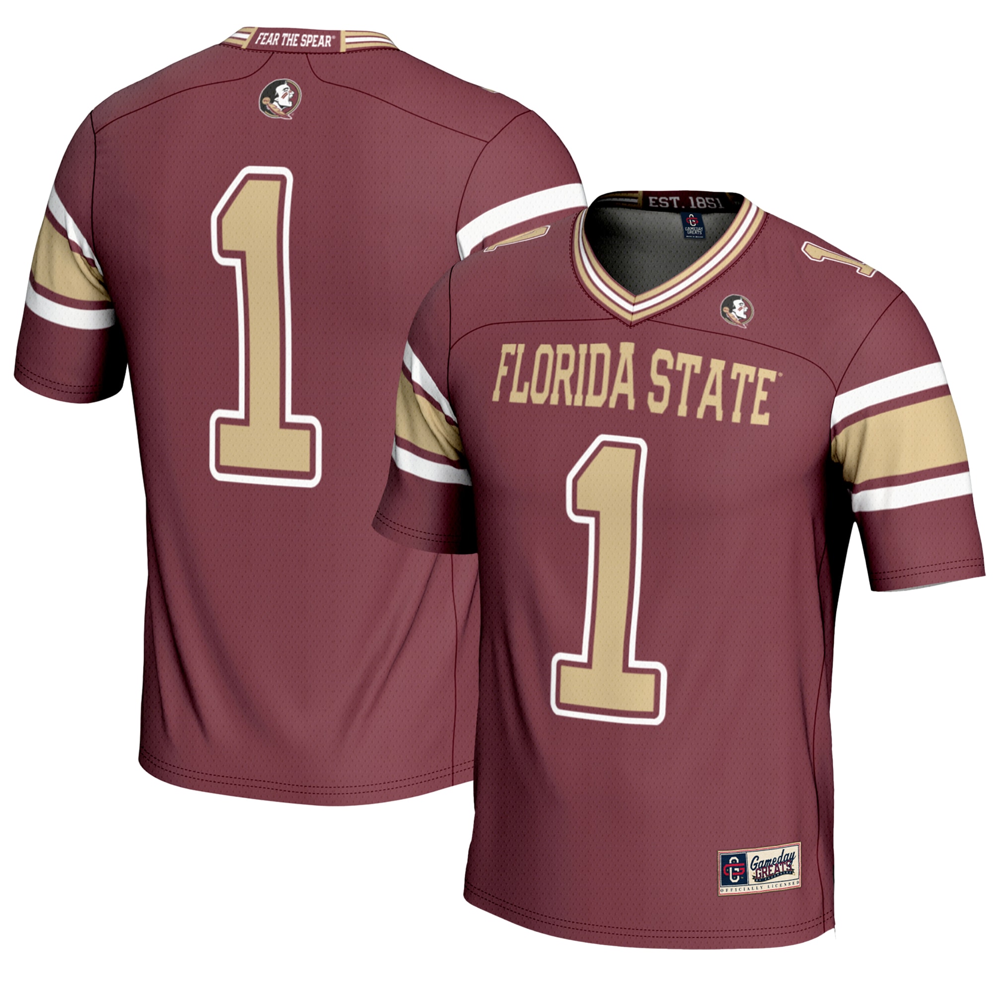 [NJP] Women's Florida State Seminoles GameDay Greats Endzone Football Jersey - Garnet