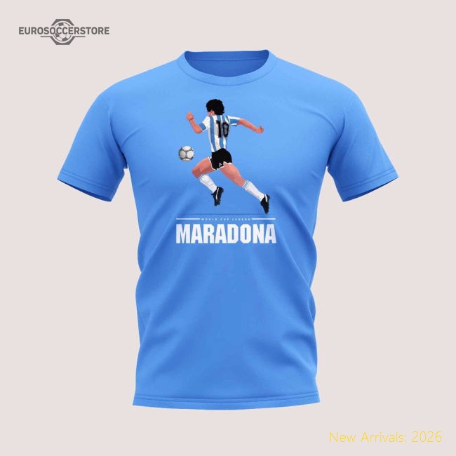 Diego Maradona Player T-shirt (sky Blue) - World Cup Edition