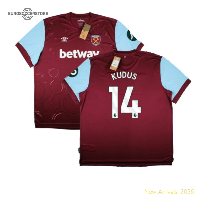 2023-2024 West Ham United Home Shirt (kudus 14) - Match Day Jersey