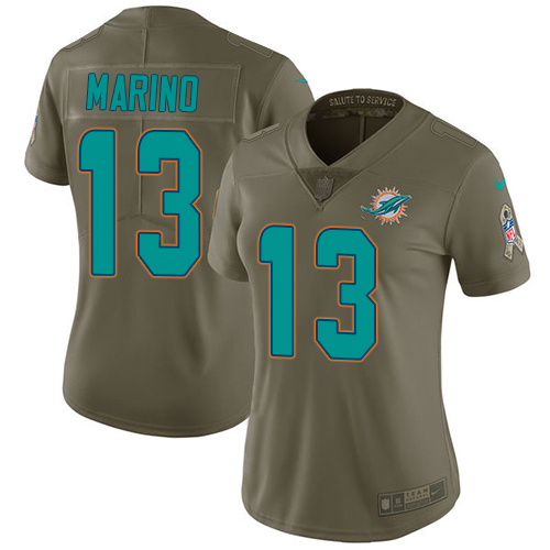 NFL M D Dolphins #13 Dan Marino Limited Team Color Jersey - Fan Fav...