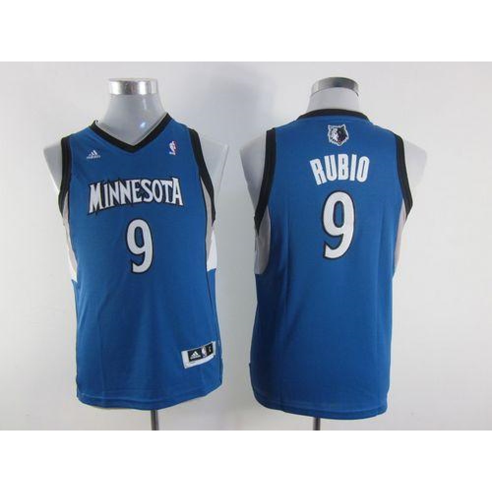 Professional Men's Timberwolves #9 Ricky Blue Basketball Jersey