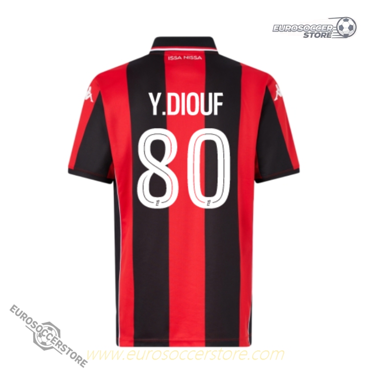 OGC Nice 25-26 Season Home Jersey Y.DIOUF 80 Version