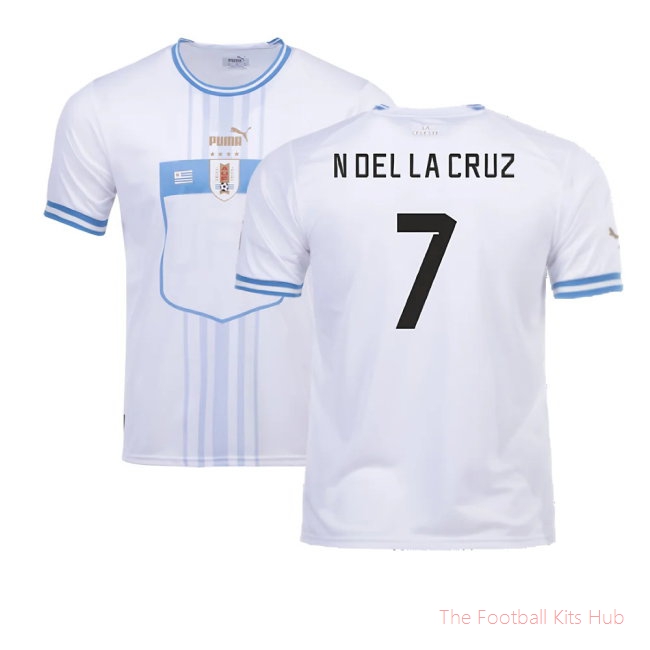2022-2023 Uruguay Away Shirt (N Del La Cruz 7)