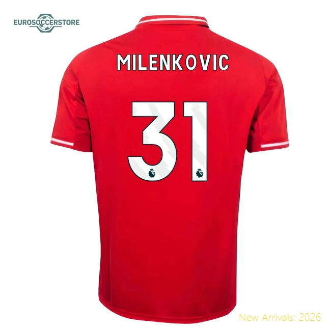 2025-2026 Nottingham Forest Home Shirt (Kids) (Milenkovic 31)