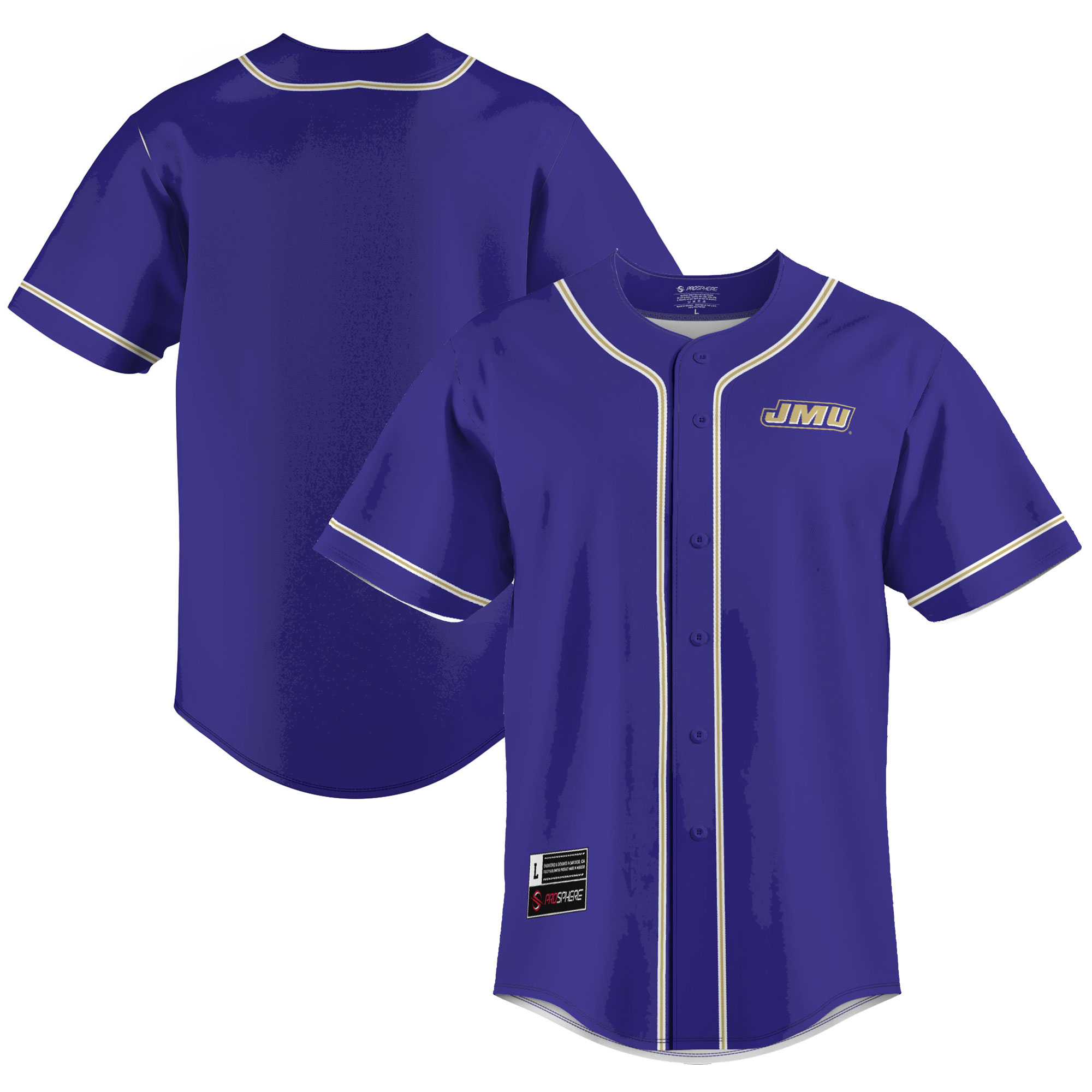 [DDG] Women's James Madison Dukes GameDay Greats Lightweight Baseball Jersey - Purple