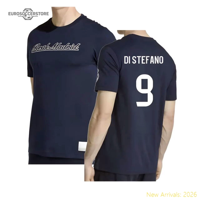 2025-2026 Real Madrid US Tee (Navy) (Di Stefano 9)