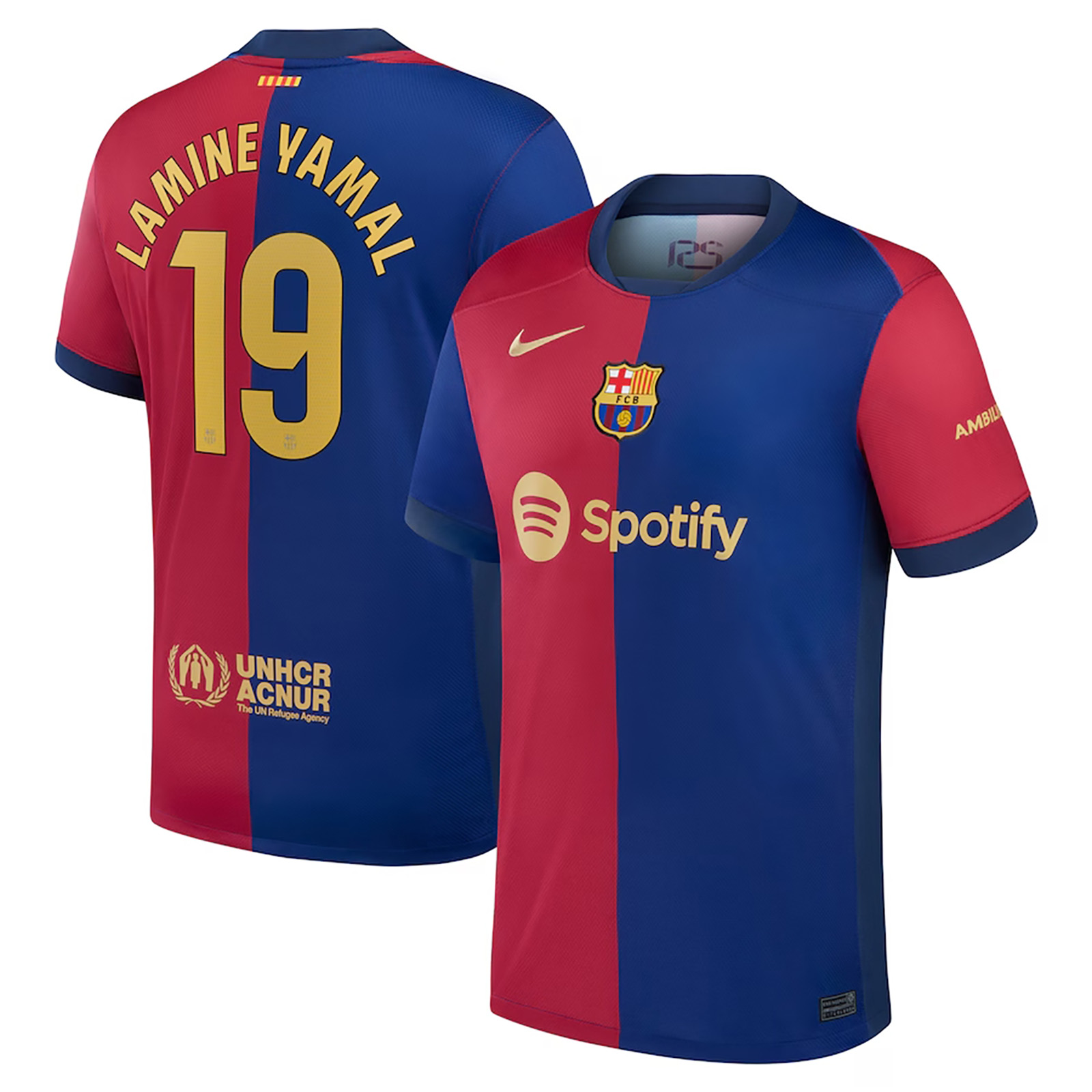 Nike Barcelona nike youth barcelona lamine yamal #19 Home Jersey -