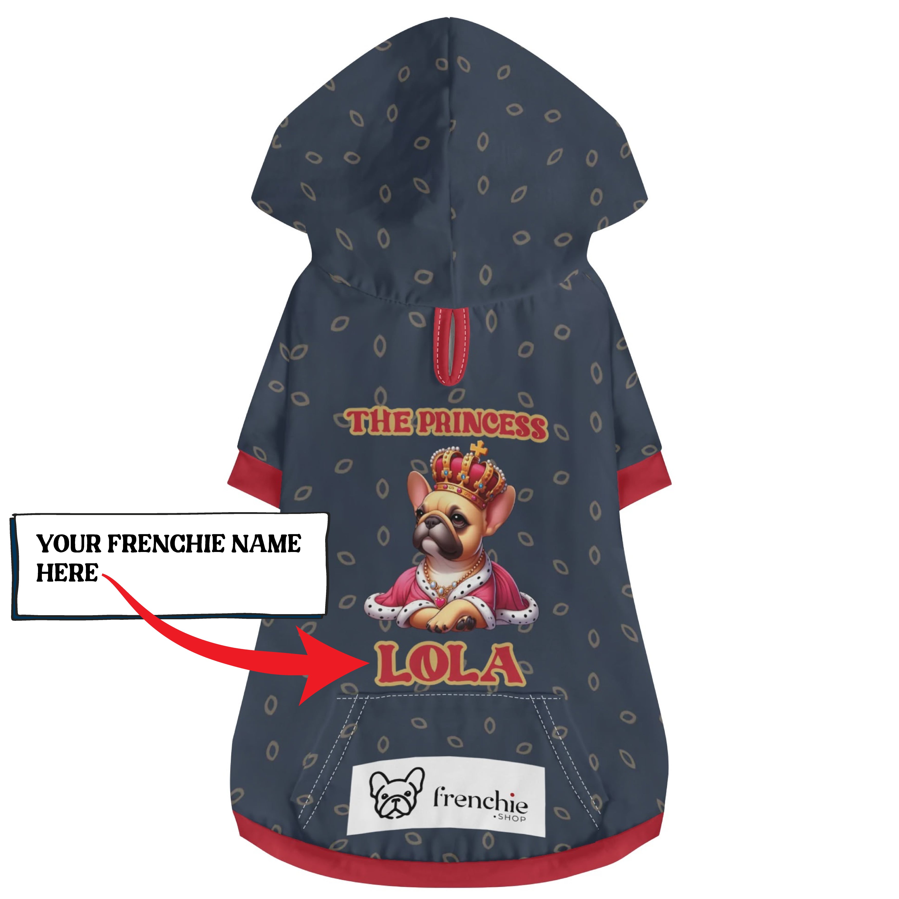 Frenchie-Fan French Bulldog Hoodies Personalized With Your Frenchie's...