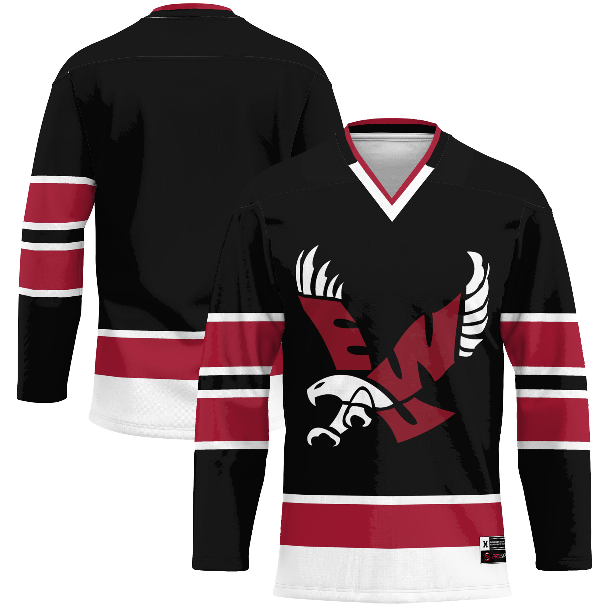 [NJP] Women's Eastern Washington Eagles GameDay Greats Hockey Jersey - Black