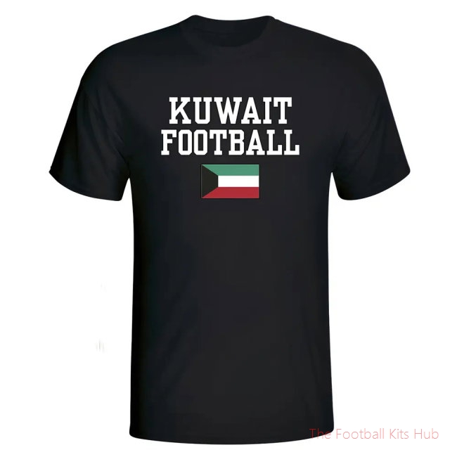 Men Kuwait Football T-Shirt - Black