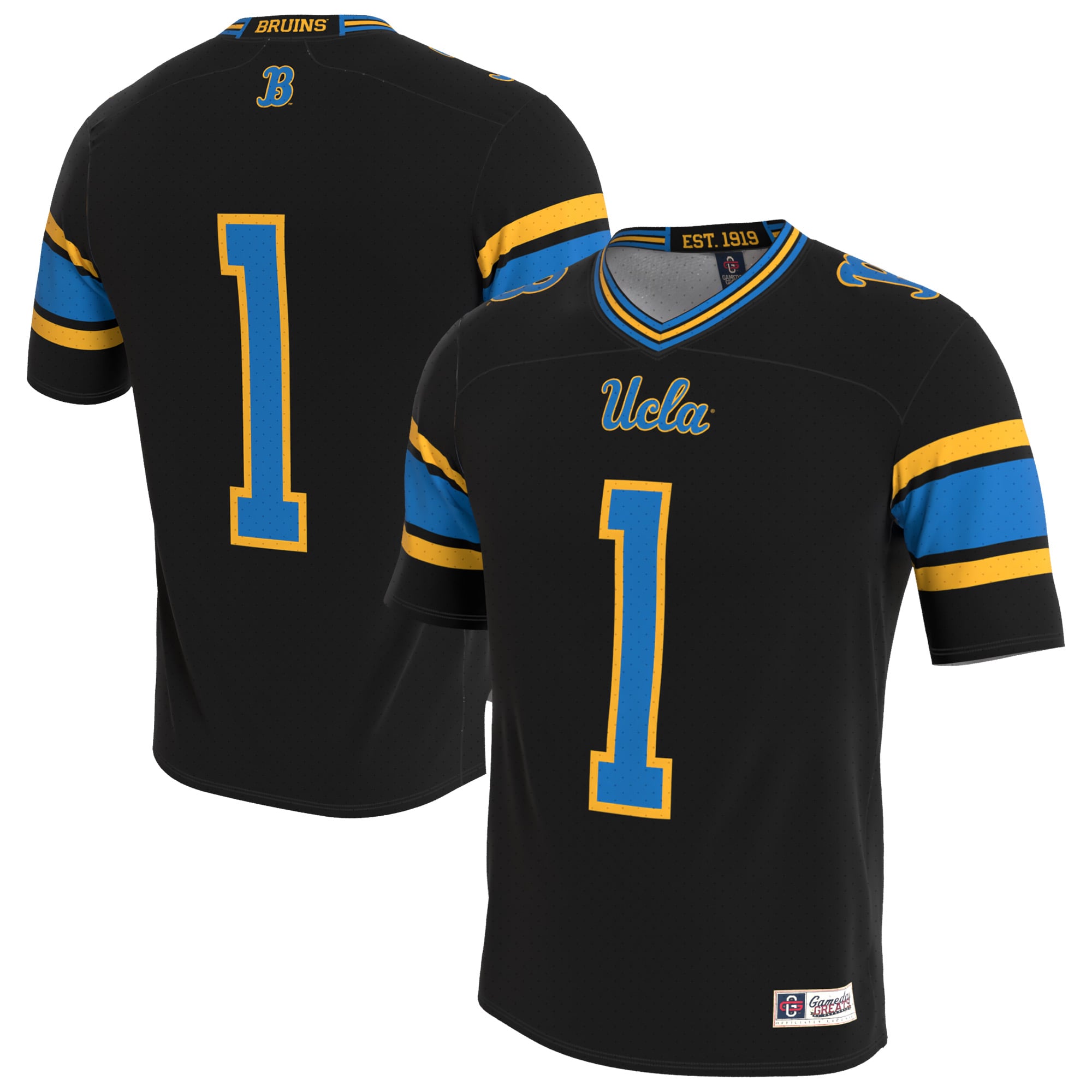 UCLA Bruins GameDay Greats Youth Lightweight Collegiate Football Blackout Fashion Jersey