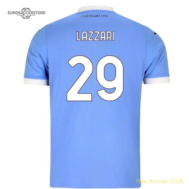 2025-2026 Ss Lazio Home Shirt (kids) (lazzari 29) - Fan Collection