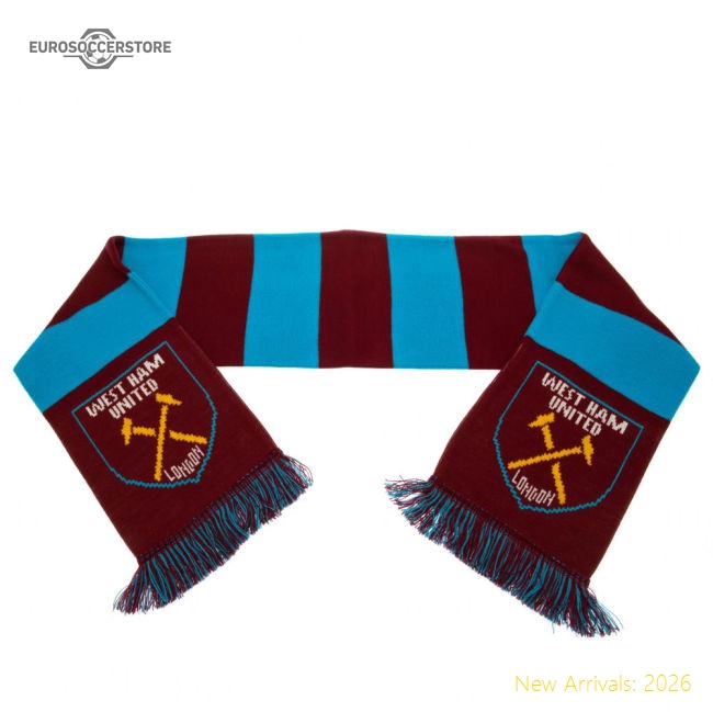 West Ham United Fc Narrow Bar Scarf Fan Edition In Multiple Youth Sizes
