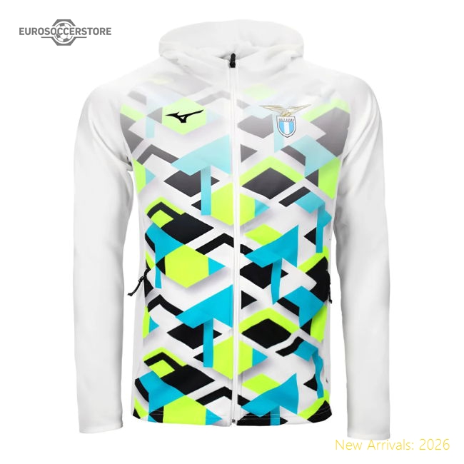 Authentic 2024-2025 Lazio Hooded Walkout Jacket (White)