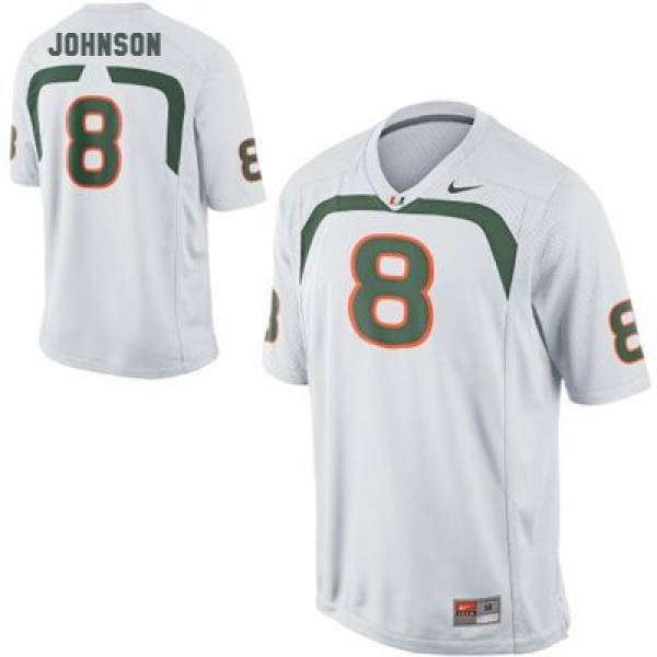 Youth Miami Hurricanes #8 Duke Johnson Premium Jersey - All-american