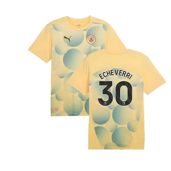 2024-20 Man City Home Soccer Jersey Echeverri 30 L M S Kids