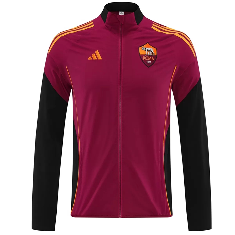 Official High Quality Lightweight AS Roma Windbreaker 202526