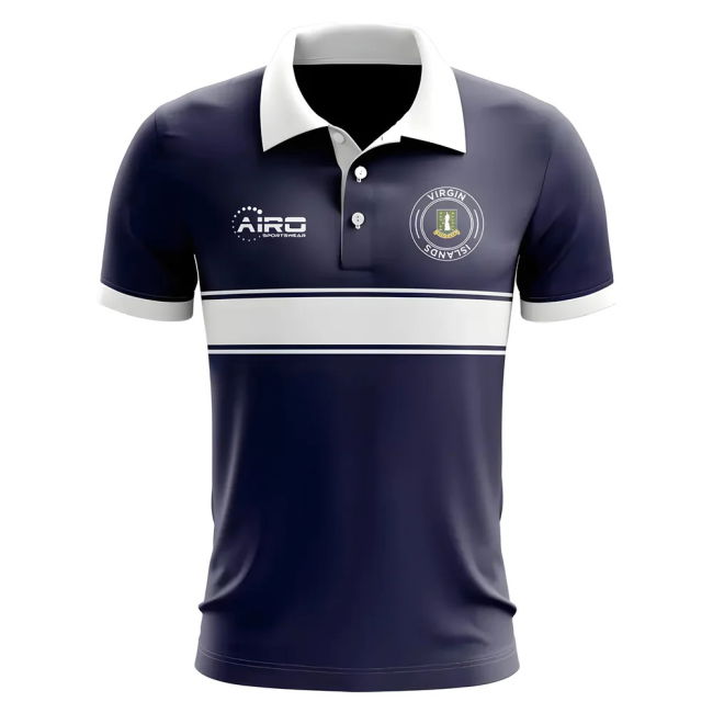 Climate-Control Aero-Dynamic Virgin Islands Concept Stripe Polo Shirt