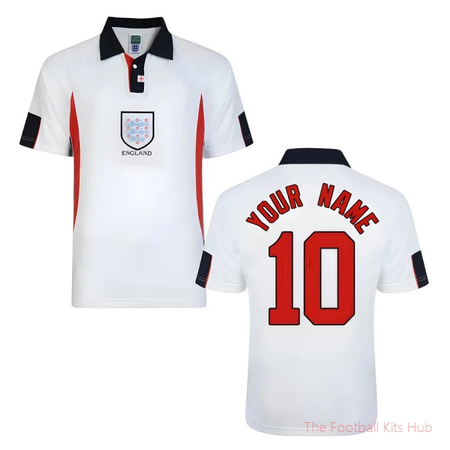 Score Draw England World Cup 1998 Home Shirt (Your Name)