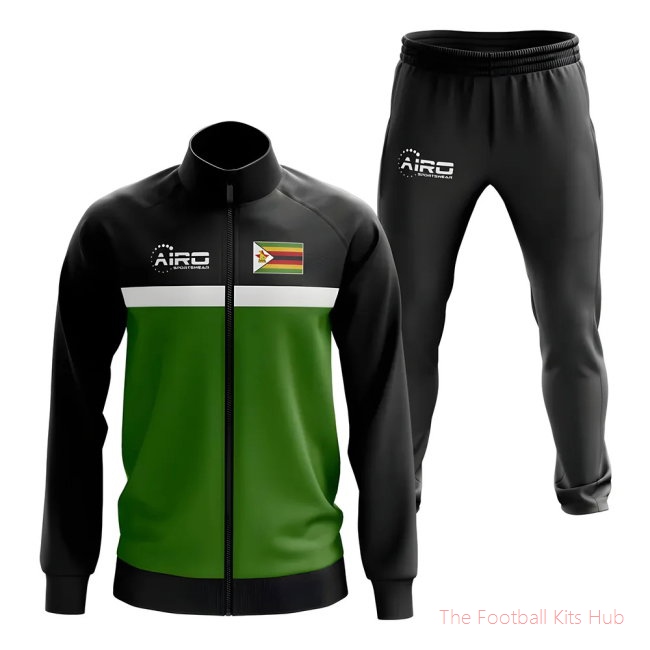 Men Zimbabwe Concept Football Tracksuit (Green)