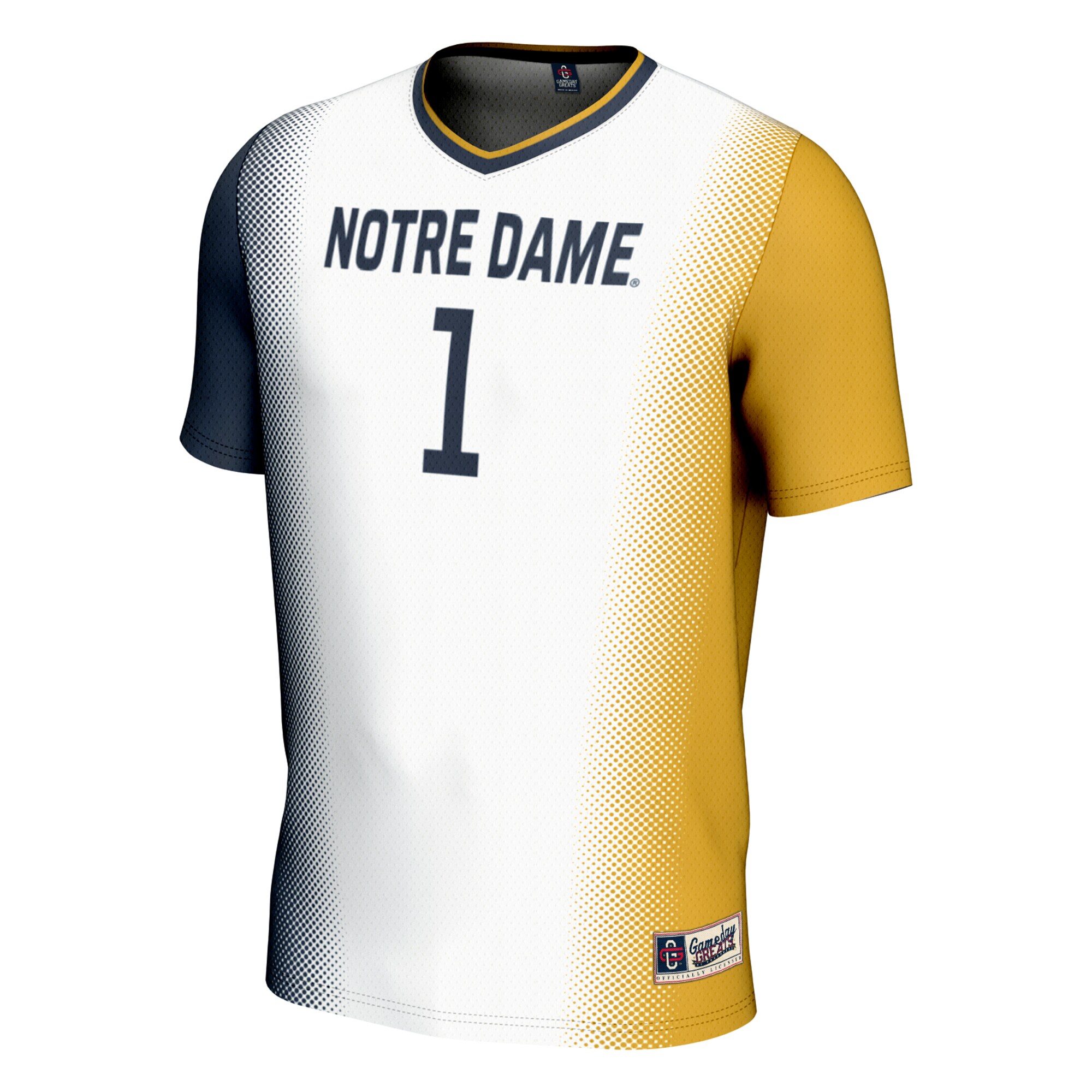 [DDG] Notre Dame Fighting Irish GameDay Greats Unisex Lightweight Women's Soccer Jersey - White
