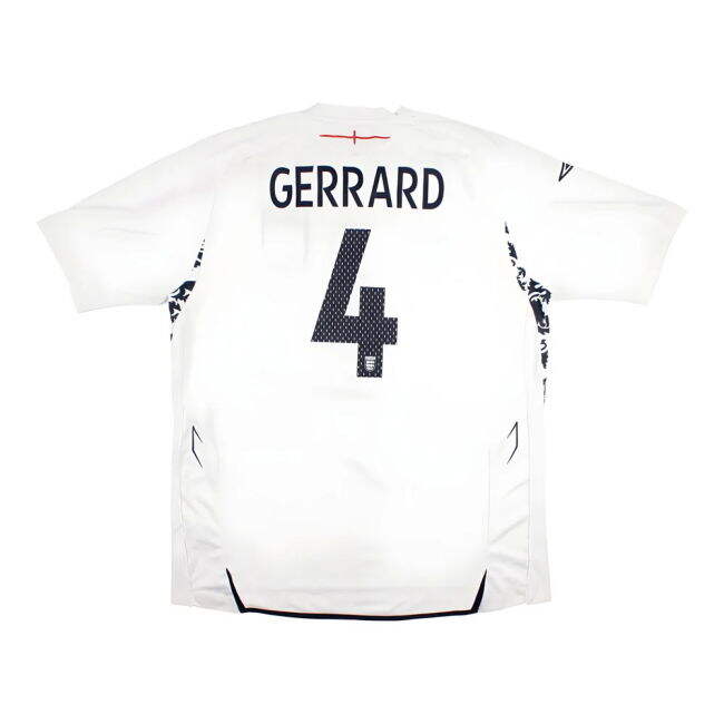 Cost-effective England 2007-09 Home Shirt (Gerrard #4) (M) (Excellent) Money Saving