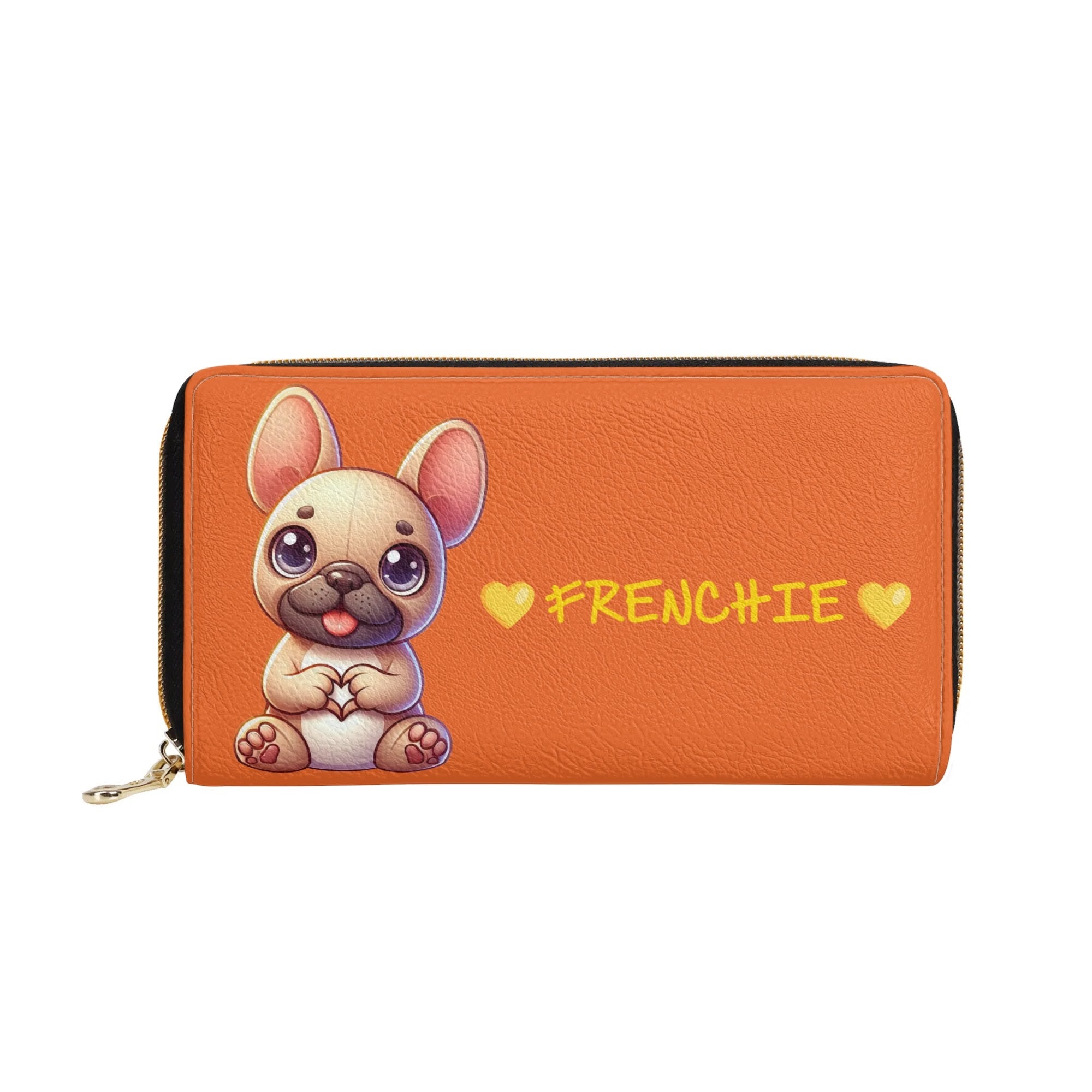 Stylish Trendy Pippa - Leather Zipper Wallet for French Bulldog Lovers
