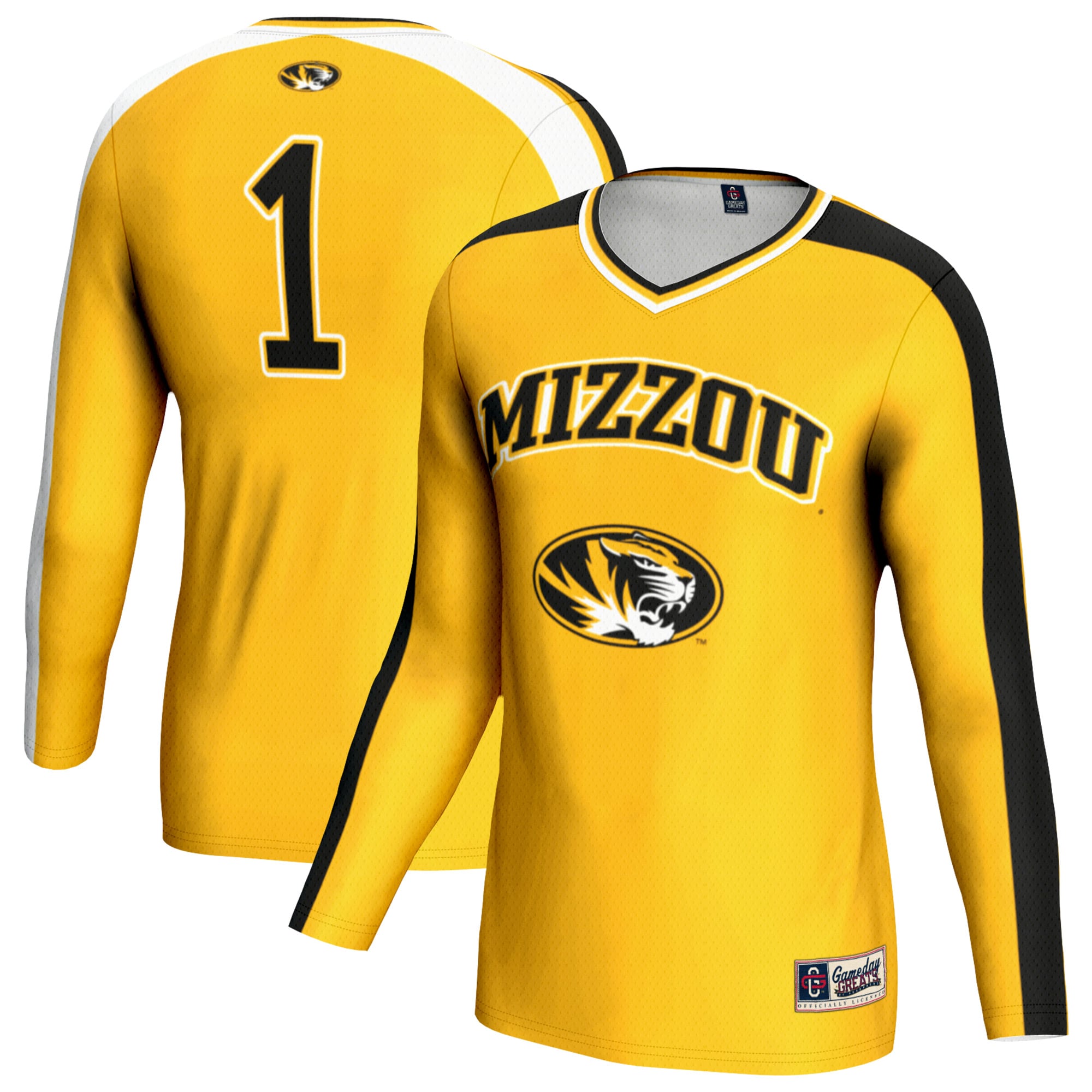 [NJP] Missouri Tigers GameDay Greats Youth Women's Volleyball Lightweight Fashion Jersey - Gold